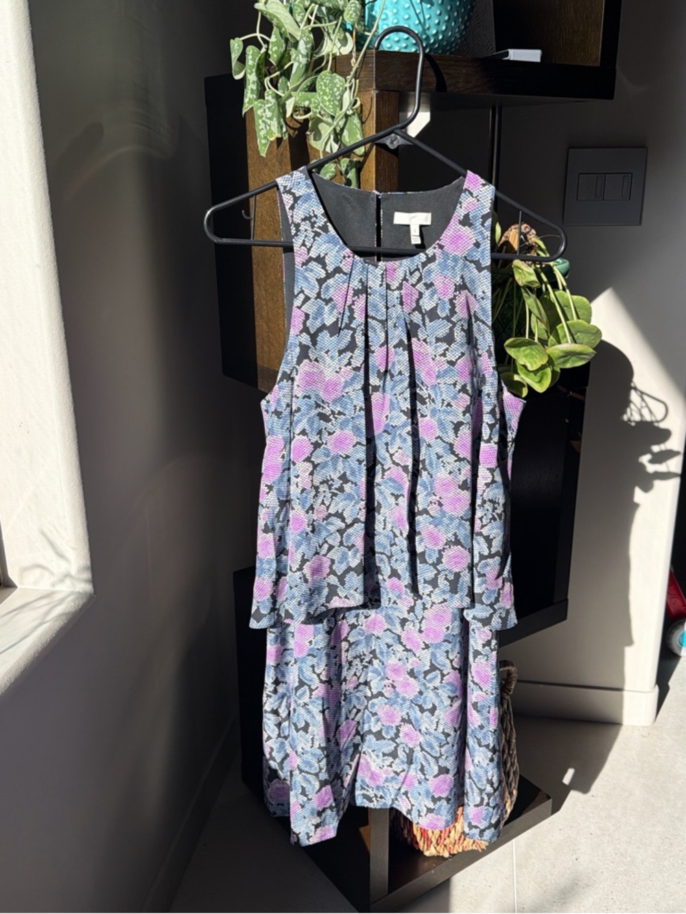 Joie Multicolor Pleated Floral-Print Dress